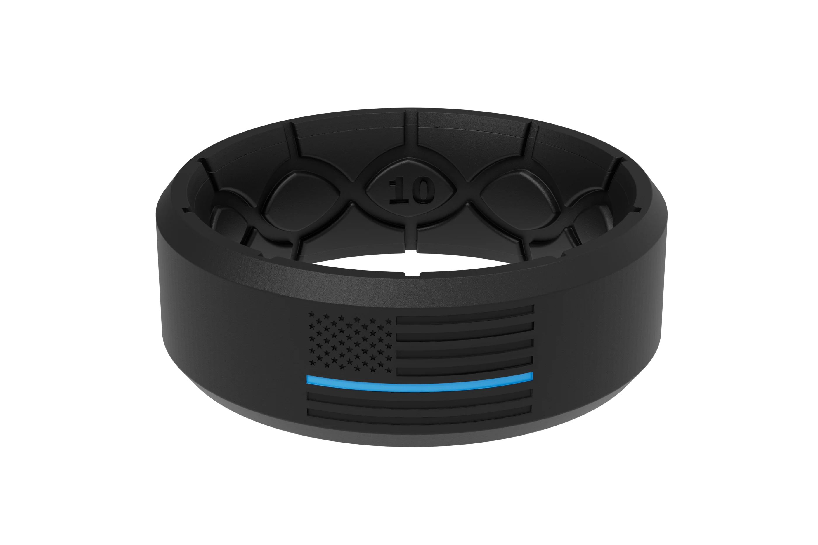 Groove Life Hero Edge Flag Ring: Black/Blue