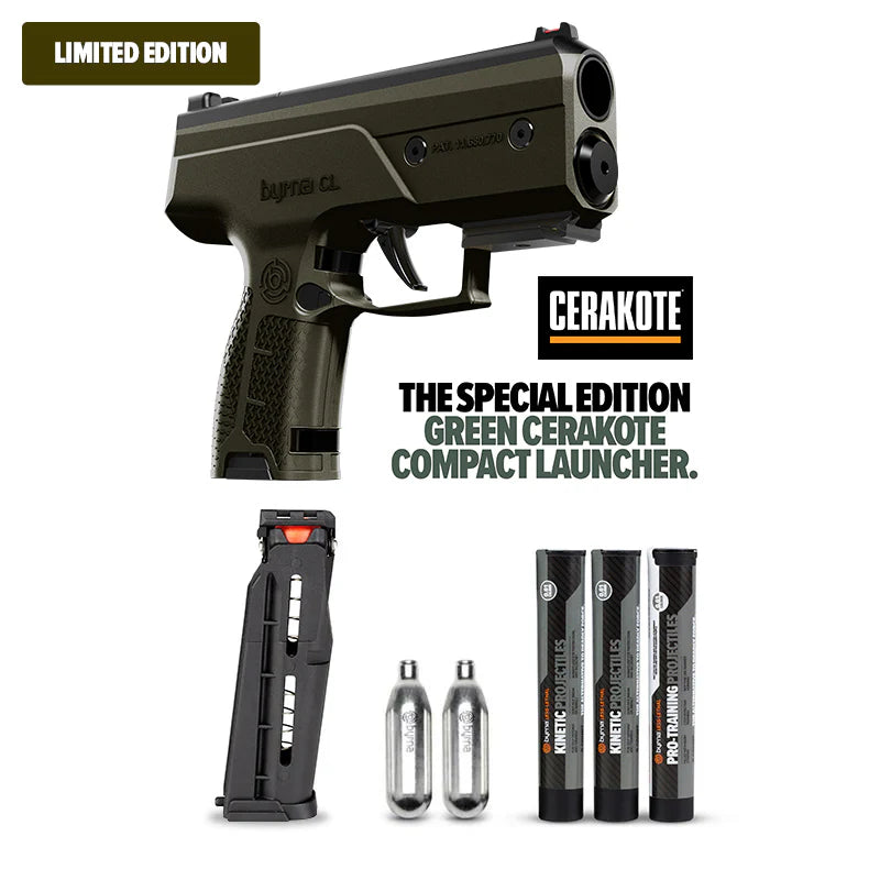 *Limited Edition* Byrna CL Launcher, GREEN Cerakote - Universal Kit