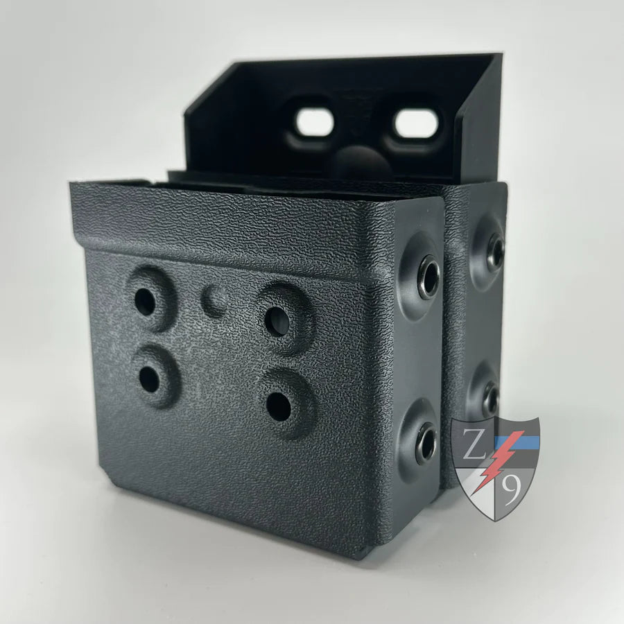 Zero 9 Handcuff Double Cuff Case, ASP, Molle-Lok (Z9-4004-BLK-MLK)