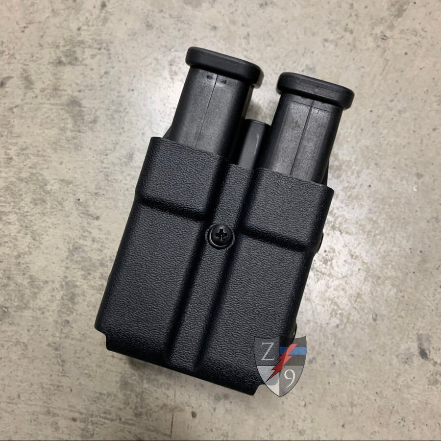 Zero 9 Duty Style Double Magazine Case Other 45cal/Staccato, Molle-Lok (Z9-4023-BLK-MLK)