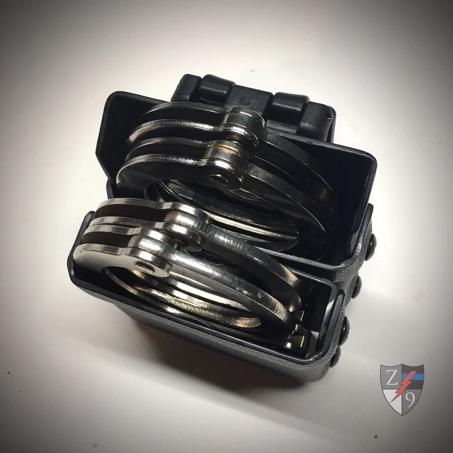 Zero 9 Handcuff Double Cuff Case, ASP, Molle-Lok (Z9-4004-BLK-MLK)