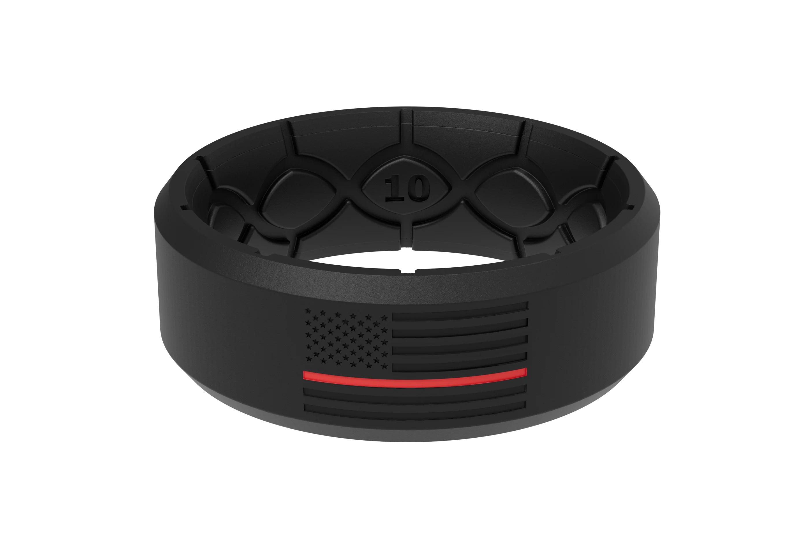 Groove Life Hero Edge Flag Ring: Black/Red