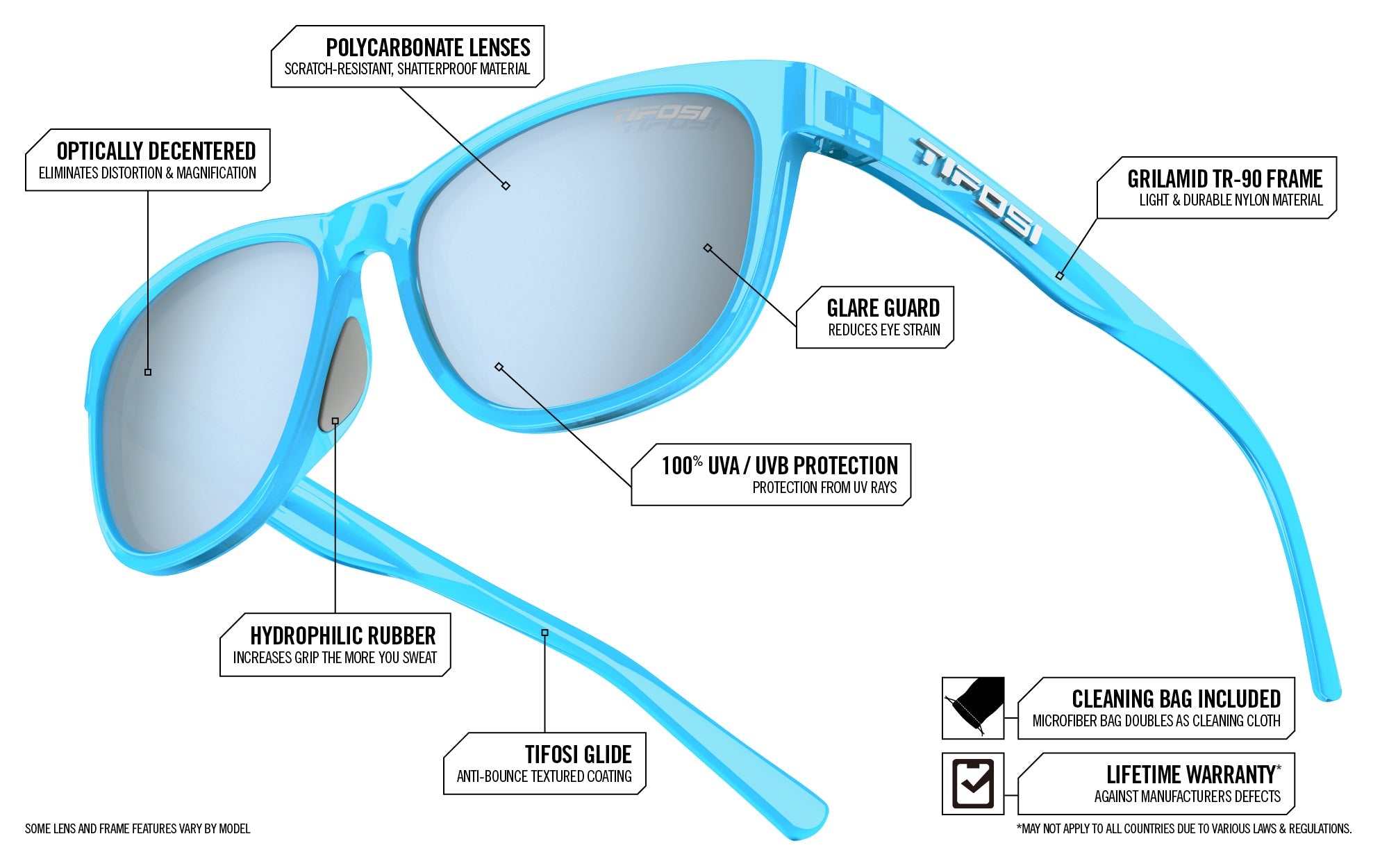 Swank Blackout Polarized - Sky Blue Lens (Style 1500510548)
