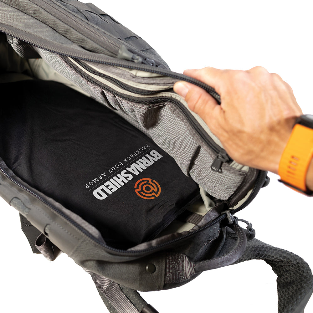 Byrna Shield: Bullet Resistant Backpack Body Armor Flexible Insert Lvl IIIA 10x12