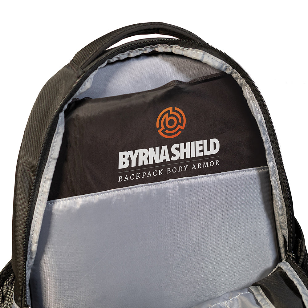 Byrna Shield: Bullet Resistant Backpack Body Armor Flexible Insert Lvl IIIA 10x12