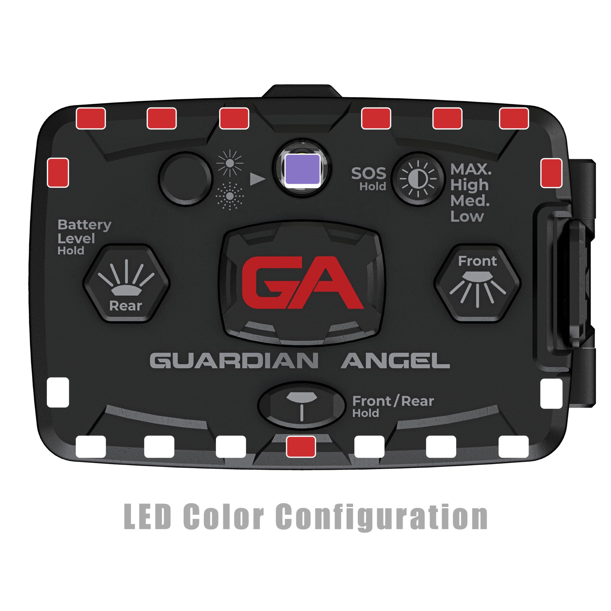 Guardian Angel Elite White/Red-Infrared Safety Light (ELT-W/R-IR)