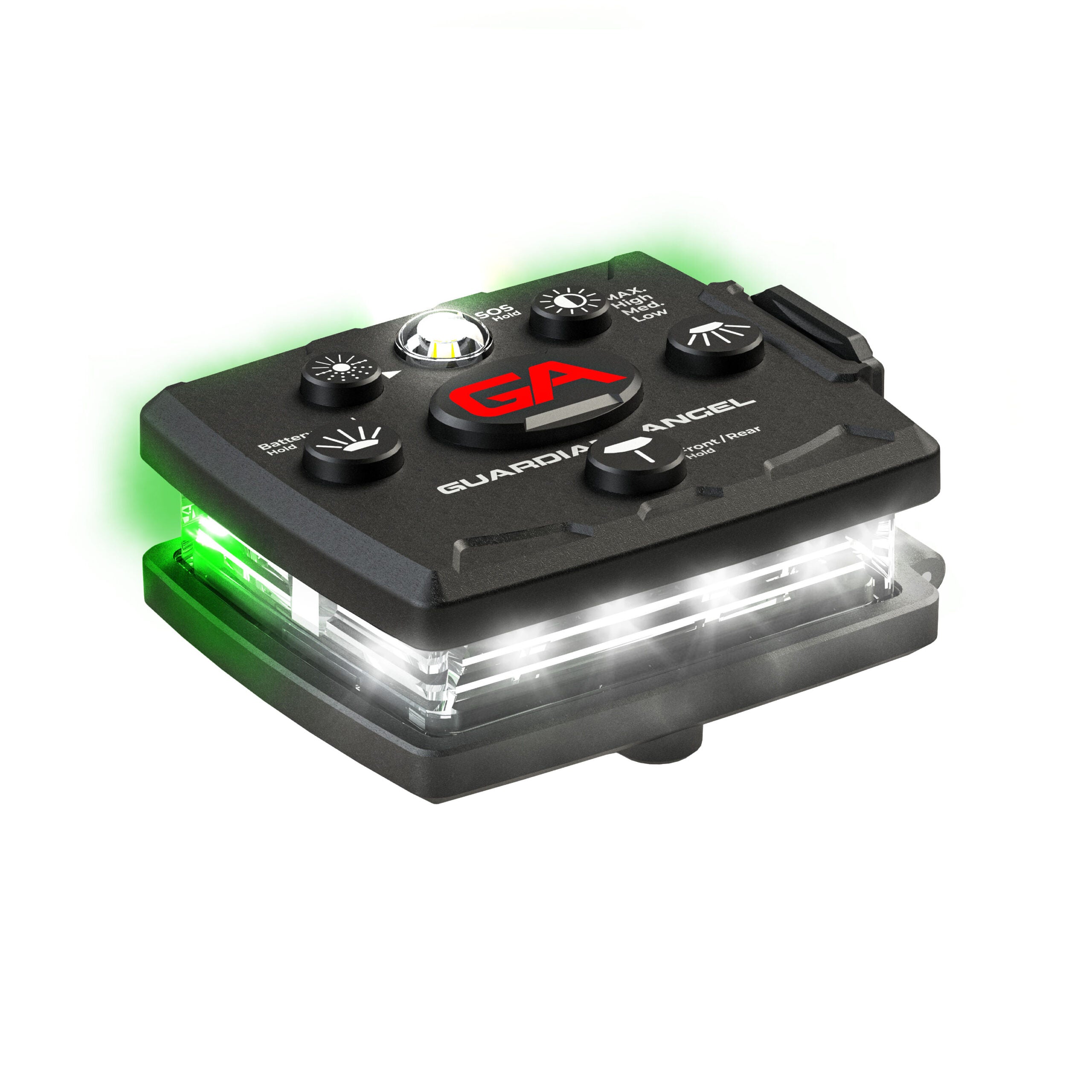 *NEW STYLE* Guardian Angel Micro Series White/Green Wearable Safety Light (MCR-W/G)