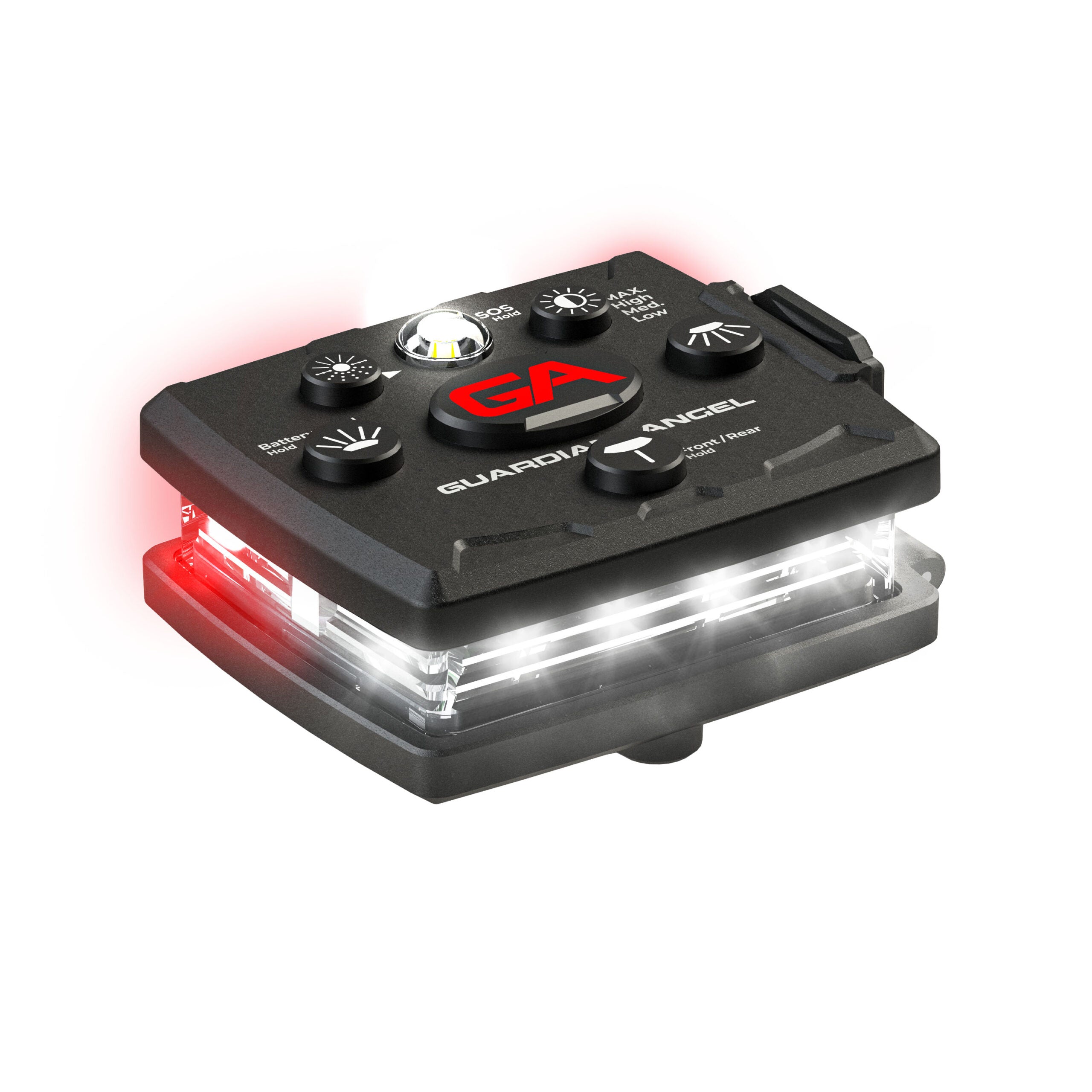 *NEW STYLE* Guardian Angel Micro Series White/Red Wearable Safety Light (MCR-W/R)