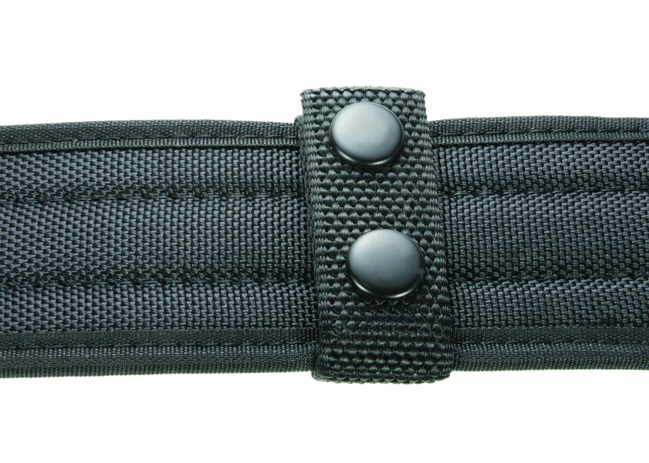 Ballistic Standard Belt Keepers, 7/8", Fits: 2.5"W Duty Belt, Black, Black Snaps