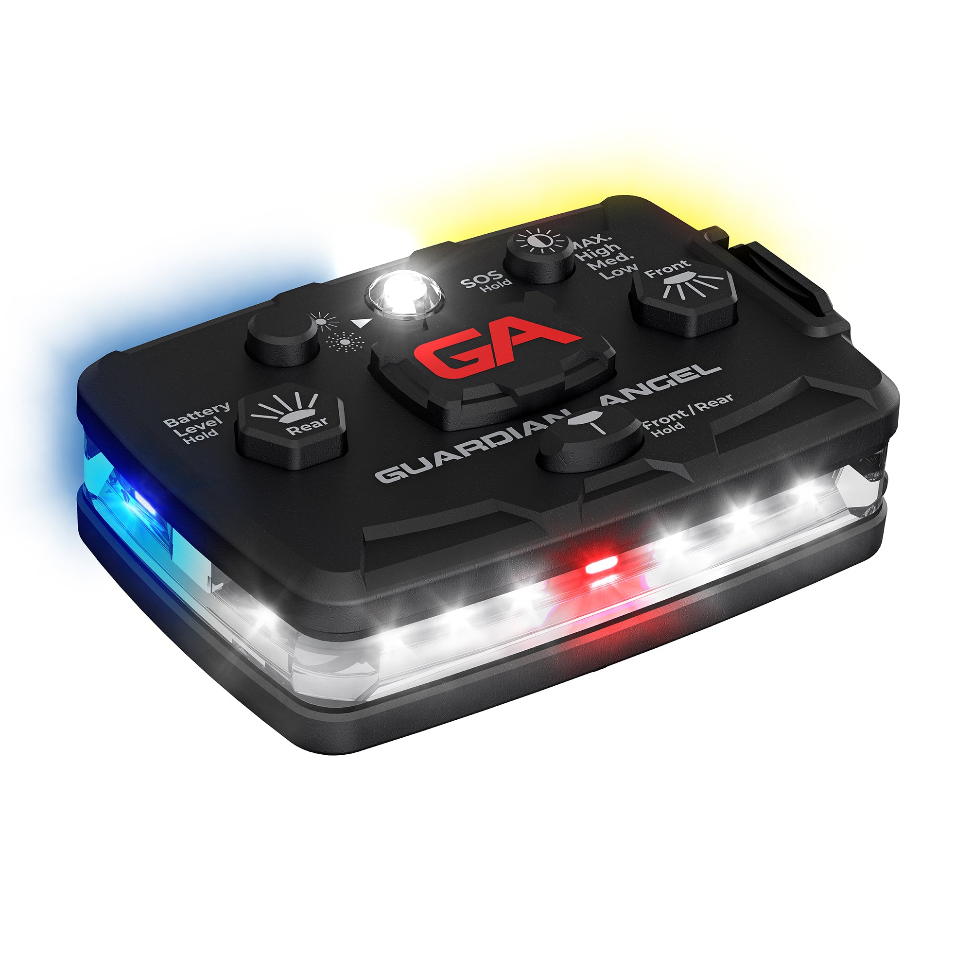 Guardian Angel Elite White/Blue & Yellow Wearable Safety Light (ELT-W/BY)