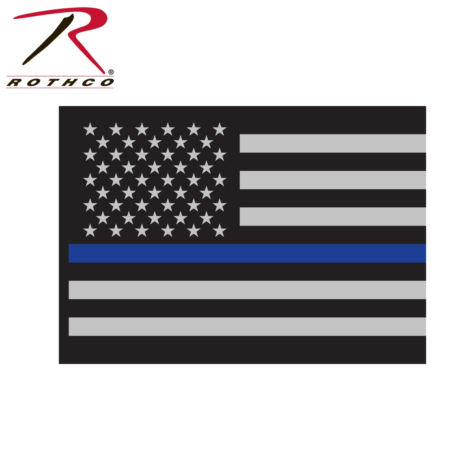 US Thin Blue Line Flag Decal Sticker 3" x 4 1/4" #1293