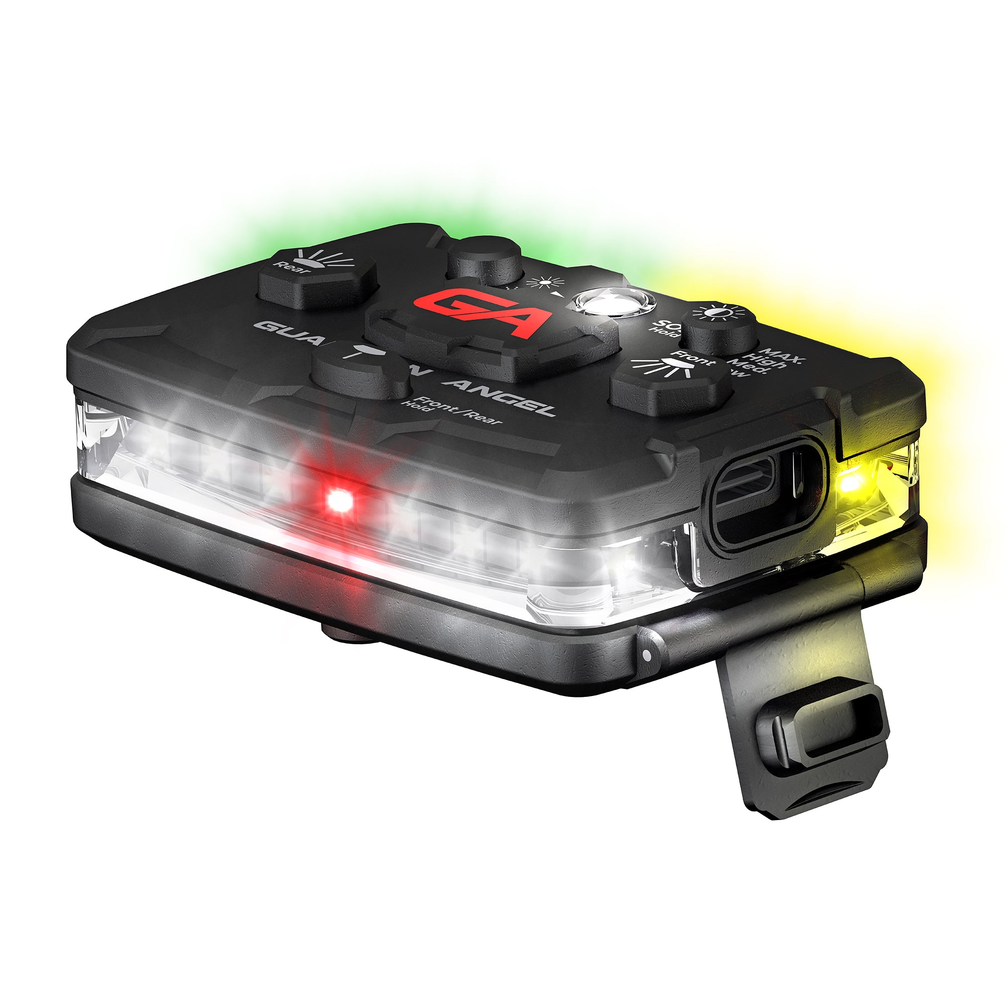 Guardian Angel Elite White/Green & Yellow Wearable Safety Light (ELT-W/GY)