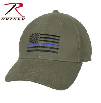 US Thin Blue Line Low Profile Cap OD GRN #4425