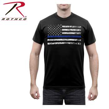 US Thin Blue LIne Black T-Shirt #61550