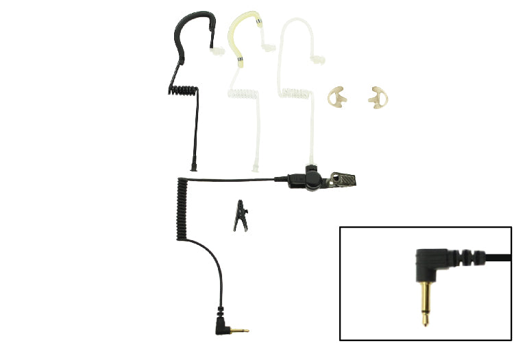 Eartube Earpiece for Remote Speaker, Listen Only, 3.5mm plug (EH-EPT-1001)