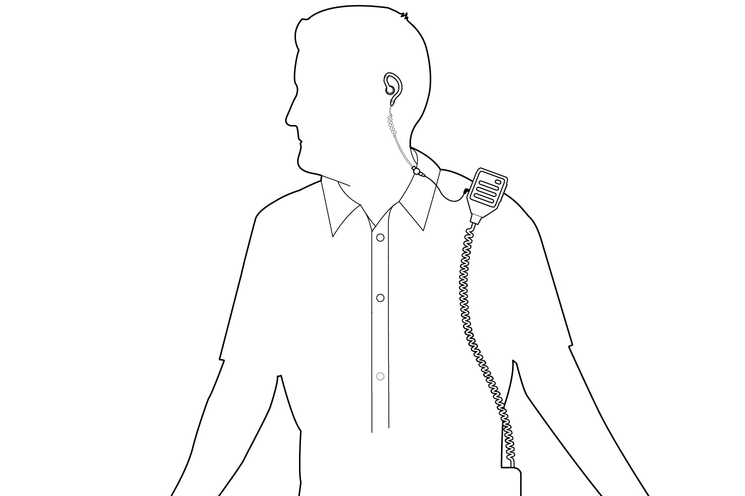 Eartube Earpiece for Remote Speaker, Listen Only, 3.5mm plug (EH-EPT-1001)