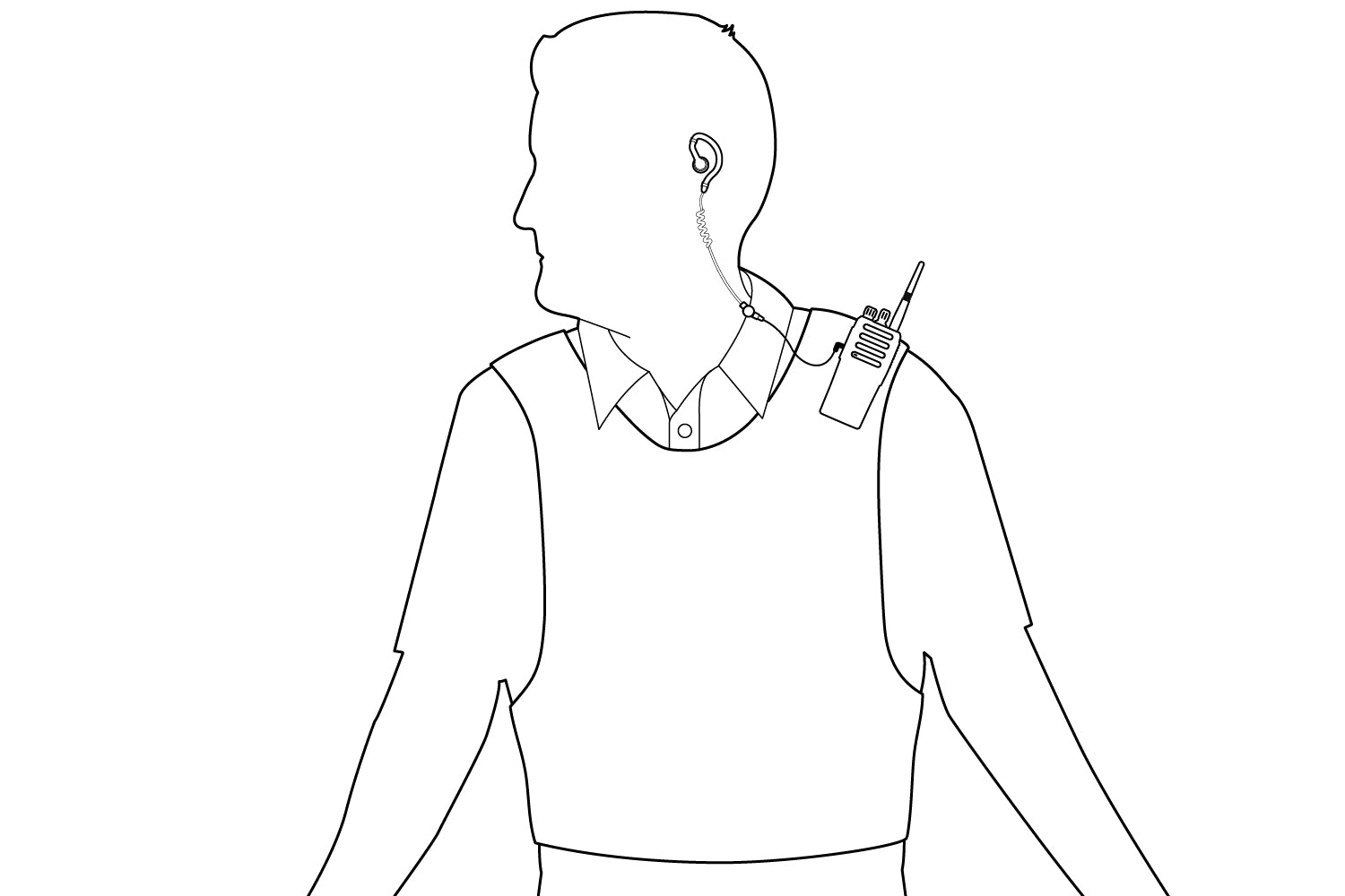 Eartube Earpiece for Remote Speaker, Listen Only, 3.5mm plug (EH-EPT-1001)