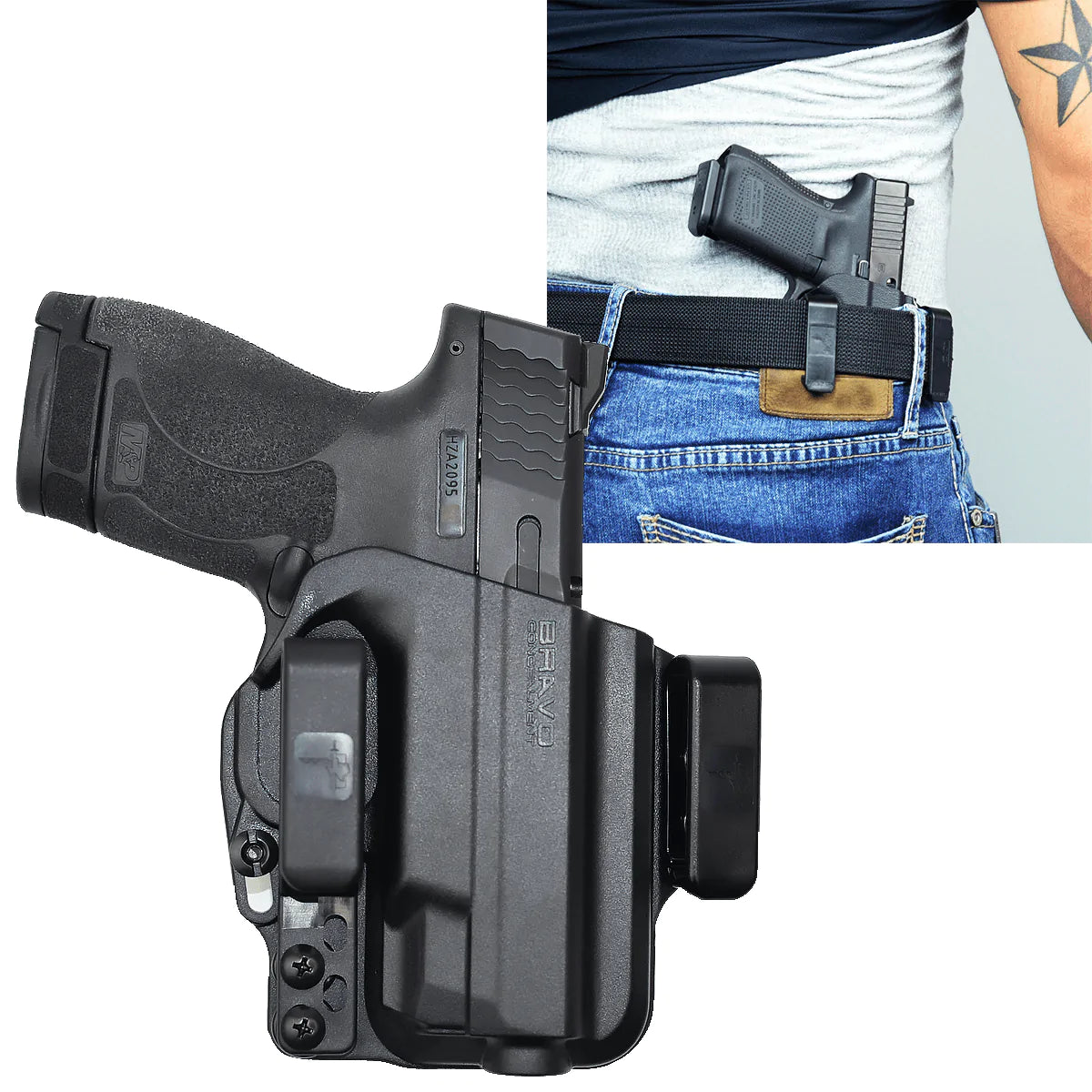 Bravo Torsion IWB (Inside Waistband) Right Hand Holster S&W: M&P 9,40 Shield / Shield 2.0 (BC20-1015)