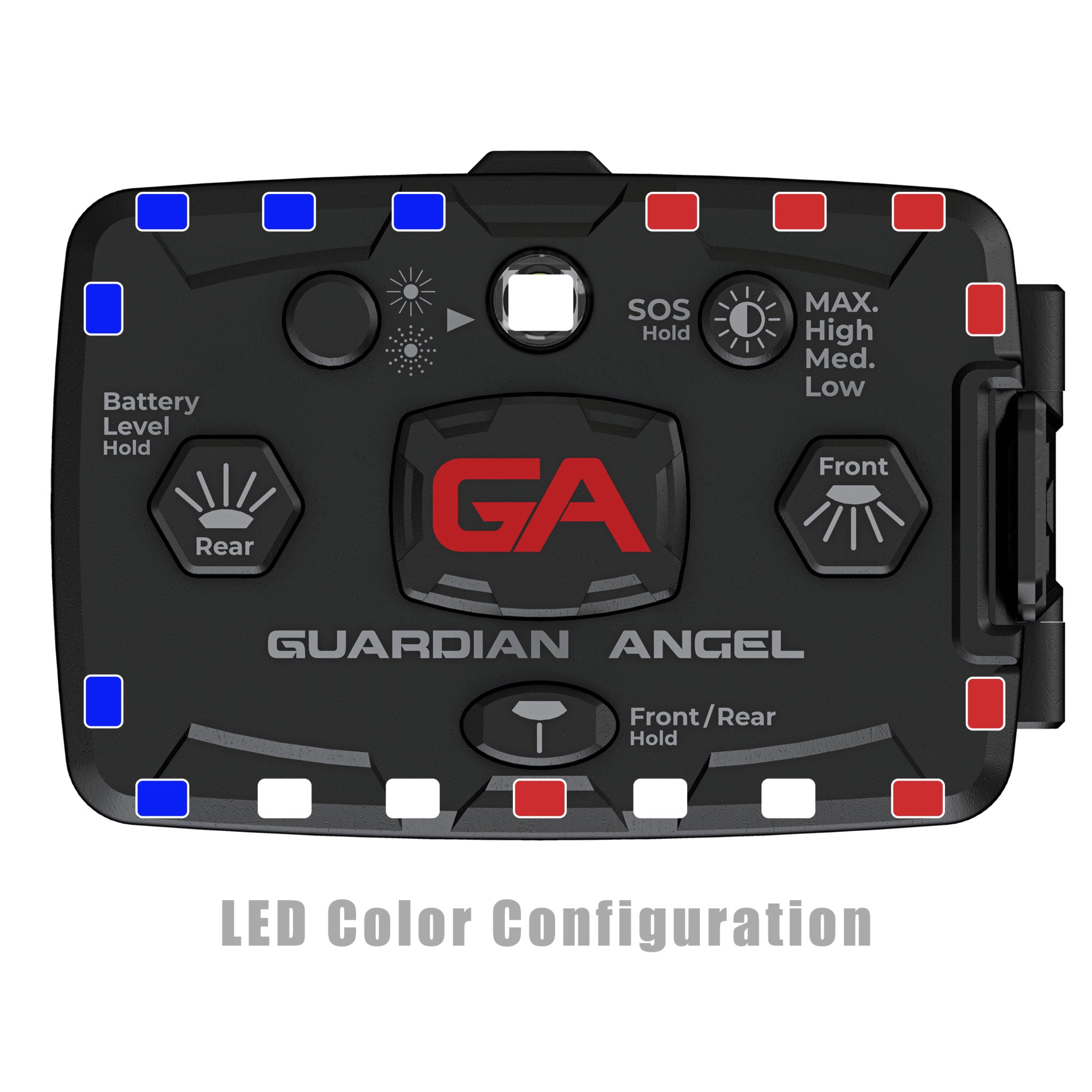 Guardian Angel Elite Red/Blue Wearable Safety Light (ELT-R/B)