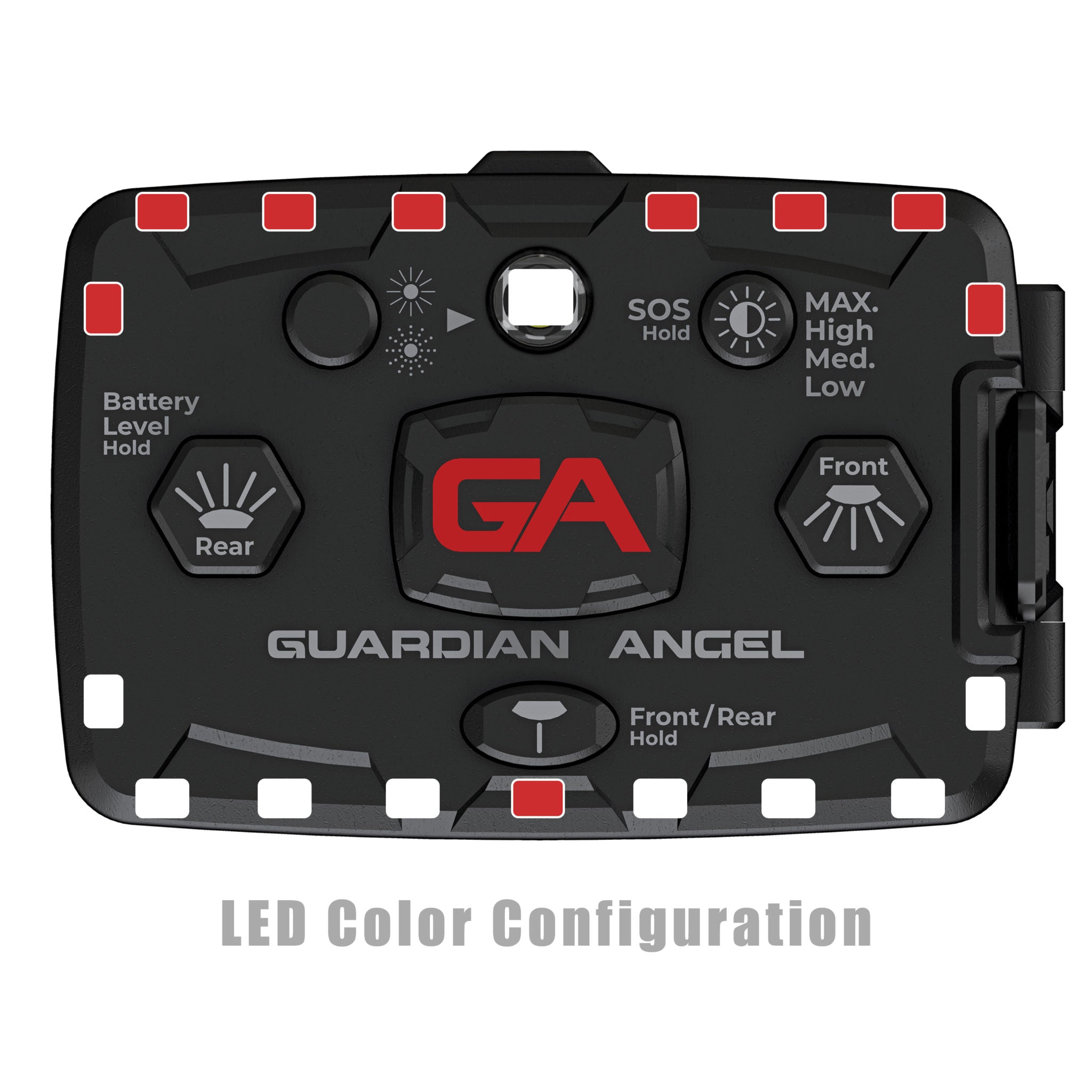 Guardian Angel Elite White/Red Wearable Safety Light (ELT-W/R)