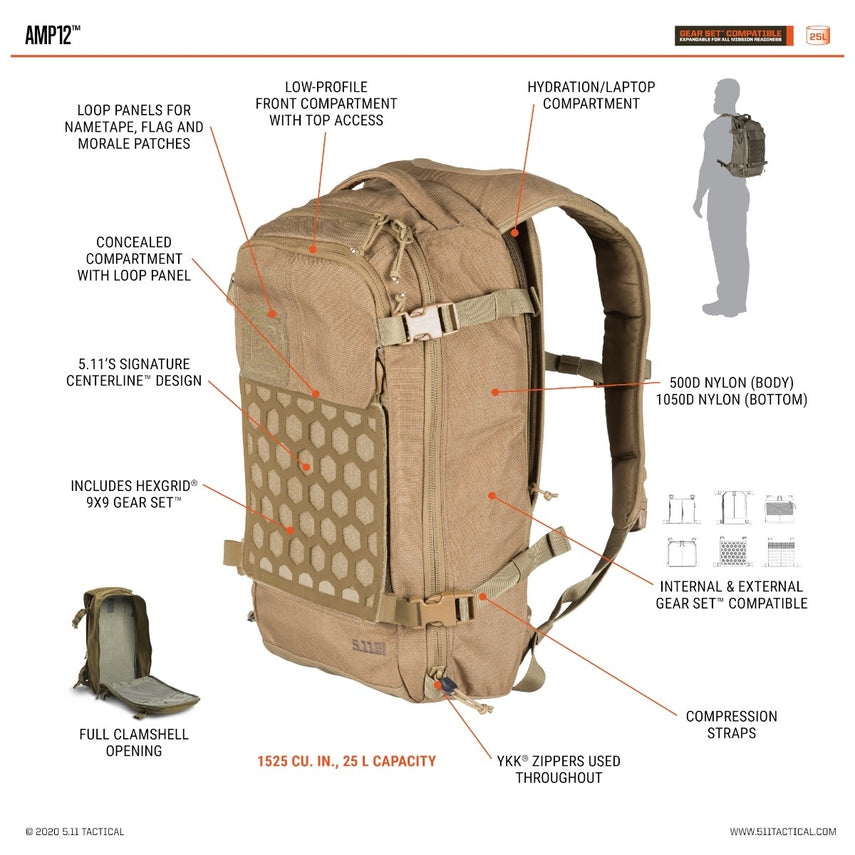 *CLOSEOUT* 5.11 Amp 12 Backpack (56392)