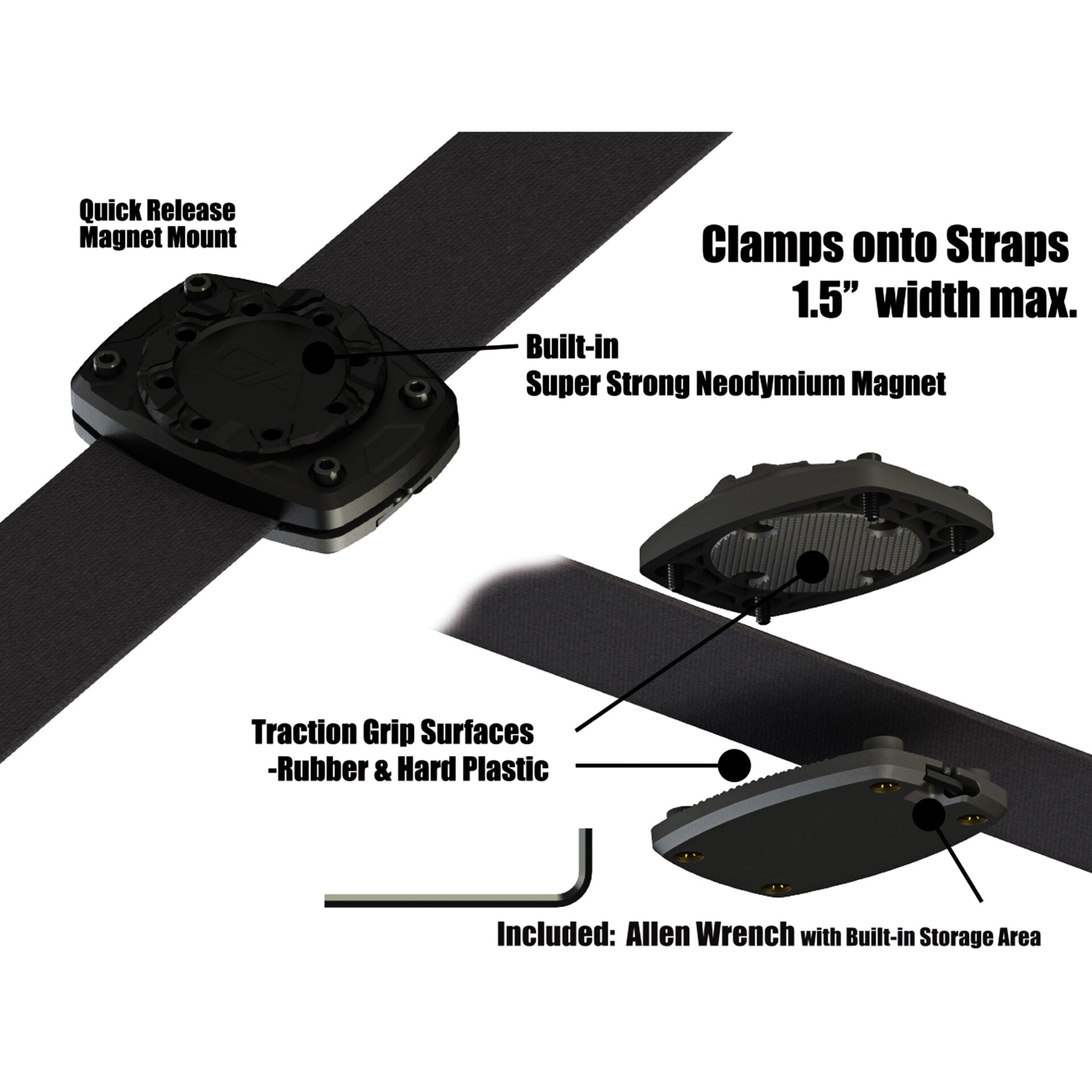 Guardian Angel Clamp On Strap Magnetic Mount (ACC-COSM)