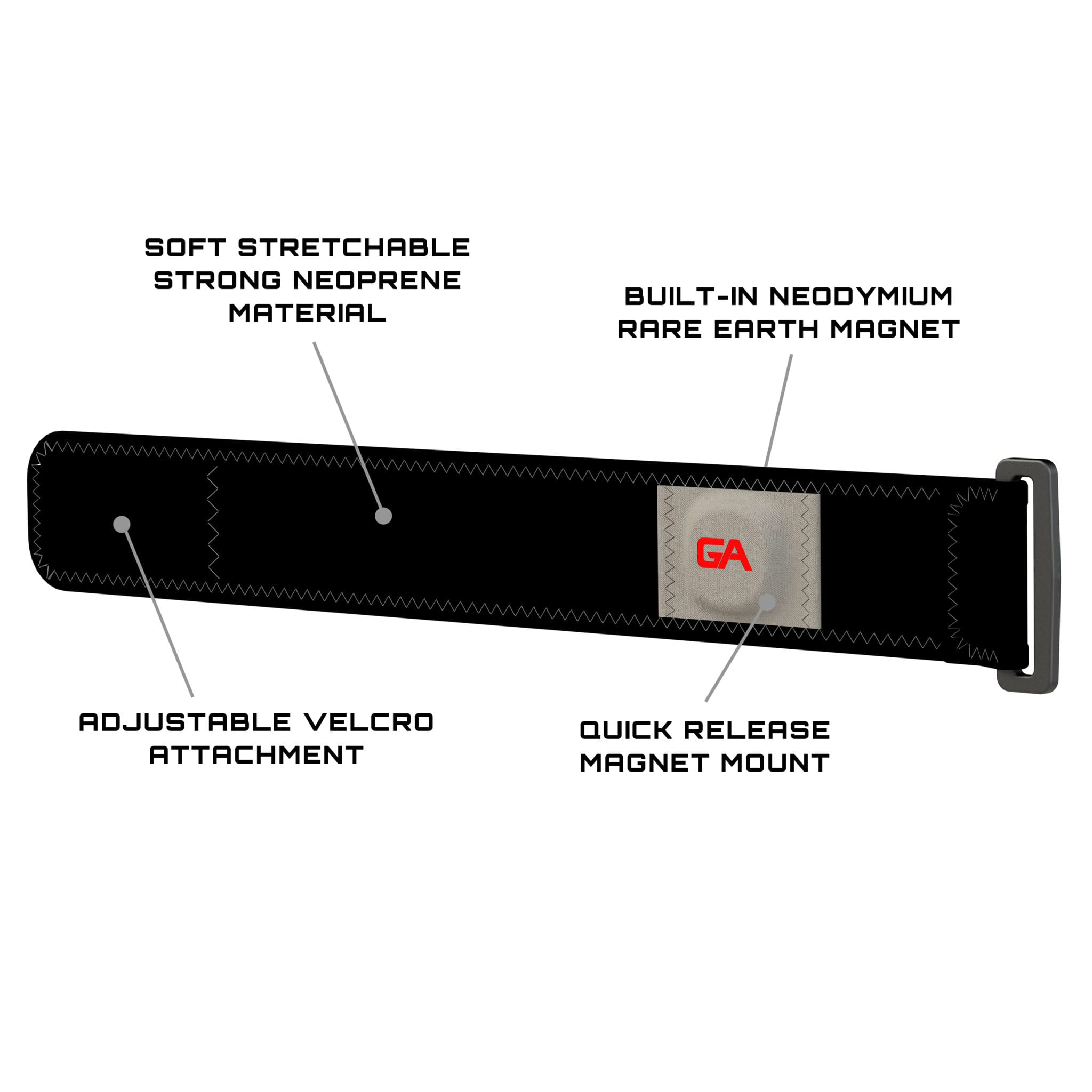 Guardian Angel Arm Strap with Magnetic Mount - Long - 19.5 (ACC-MSML)