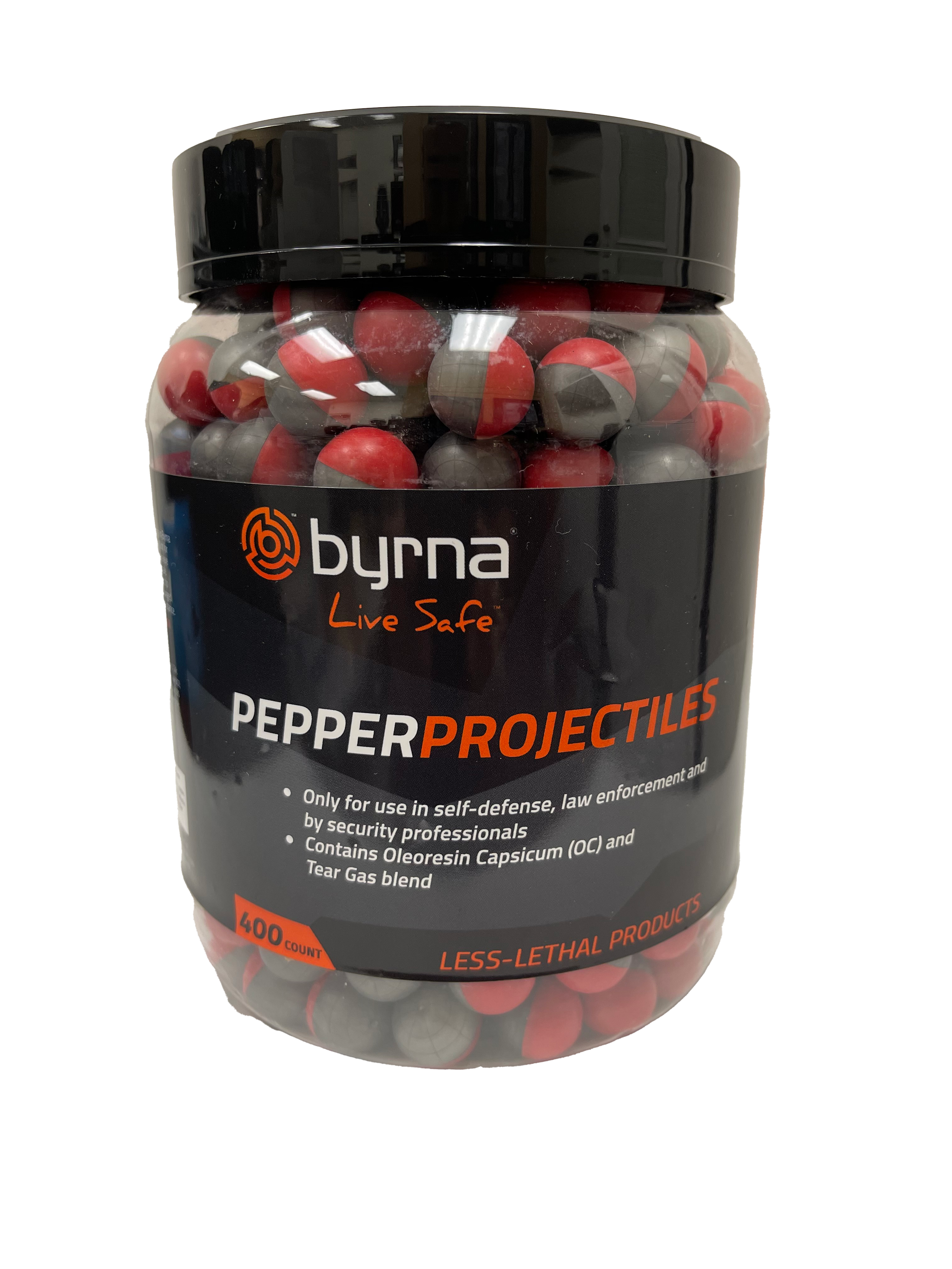 Byrna Pepper Projectiles .68cal compatible with the HD/SD/LE Models (25ct / 95ct /400ct)