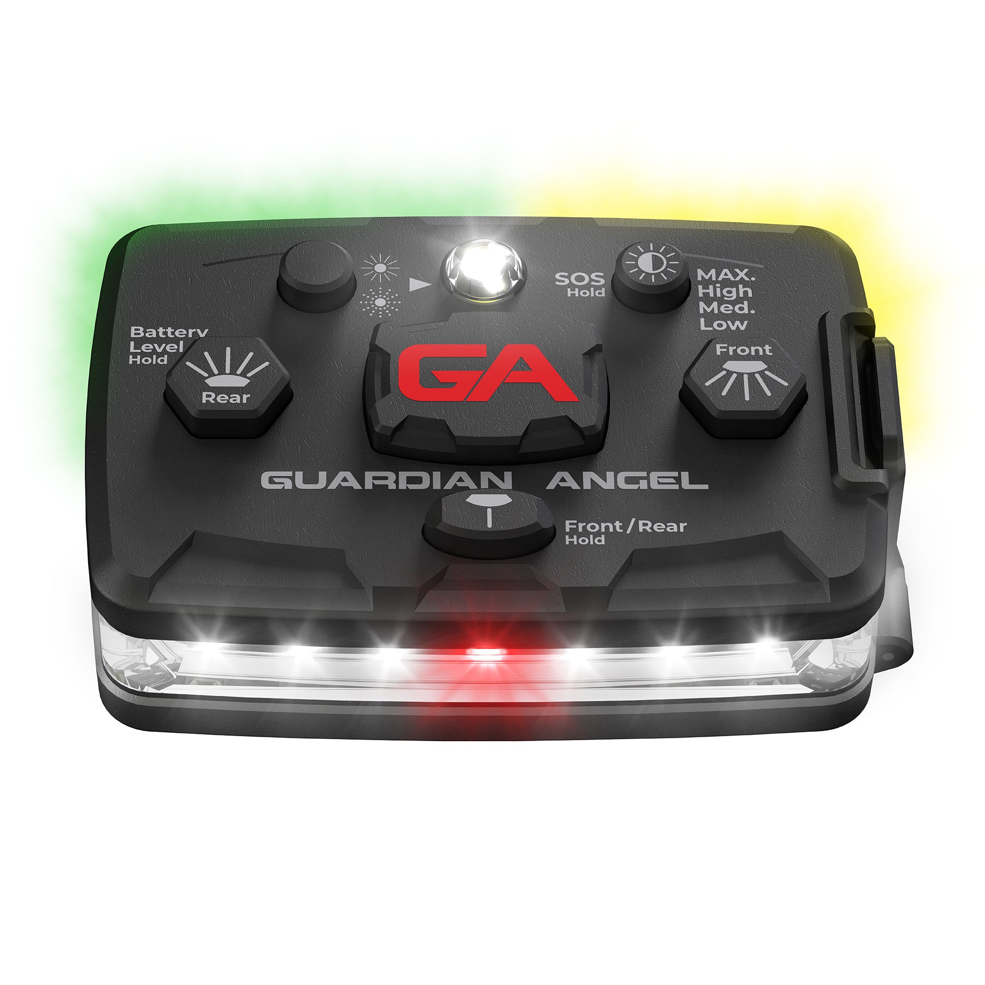 Guardian Angel Elite White/Green & Yellow Wearable Safety Light (ELT-W/GY)