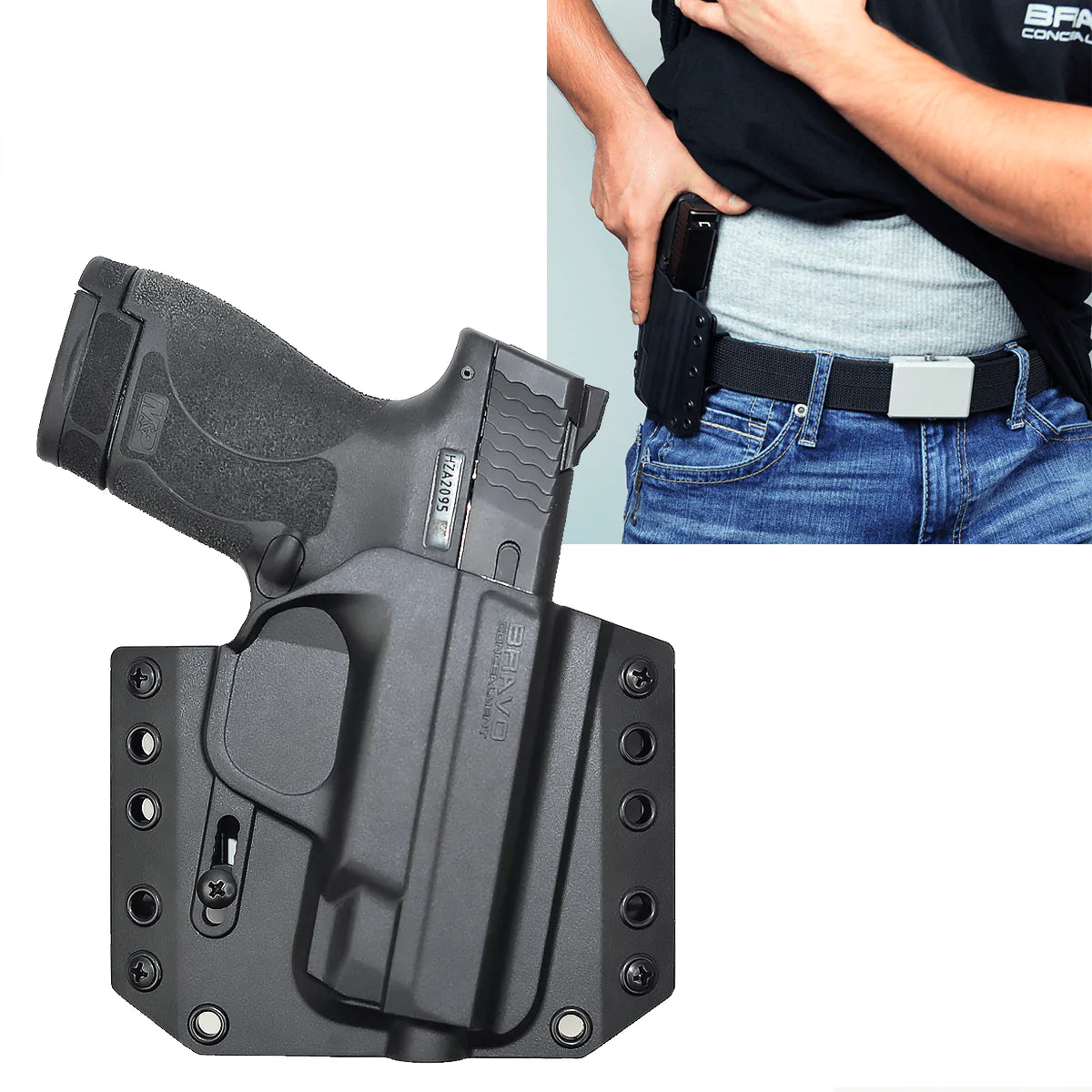 Bravo OWB (Outside Waistband) Right Handed S&W: M&P 9,40 Shield / Shield 2.0 (BC10-1012)