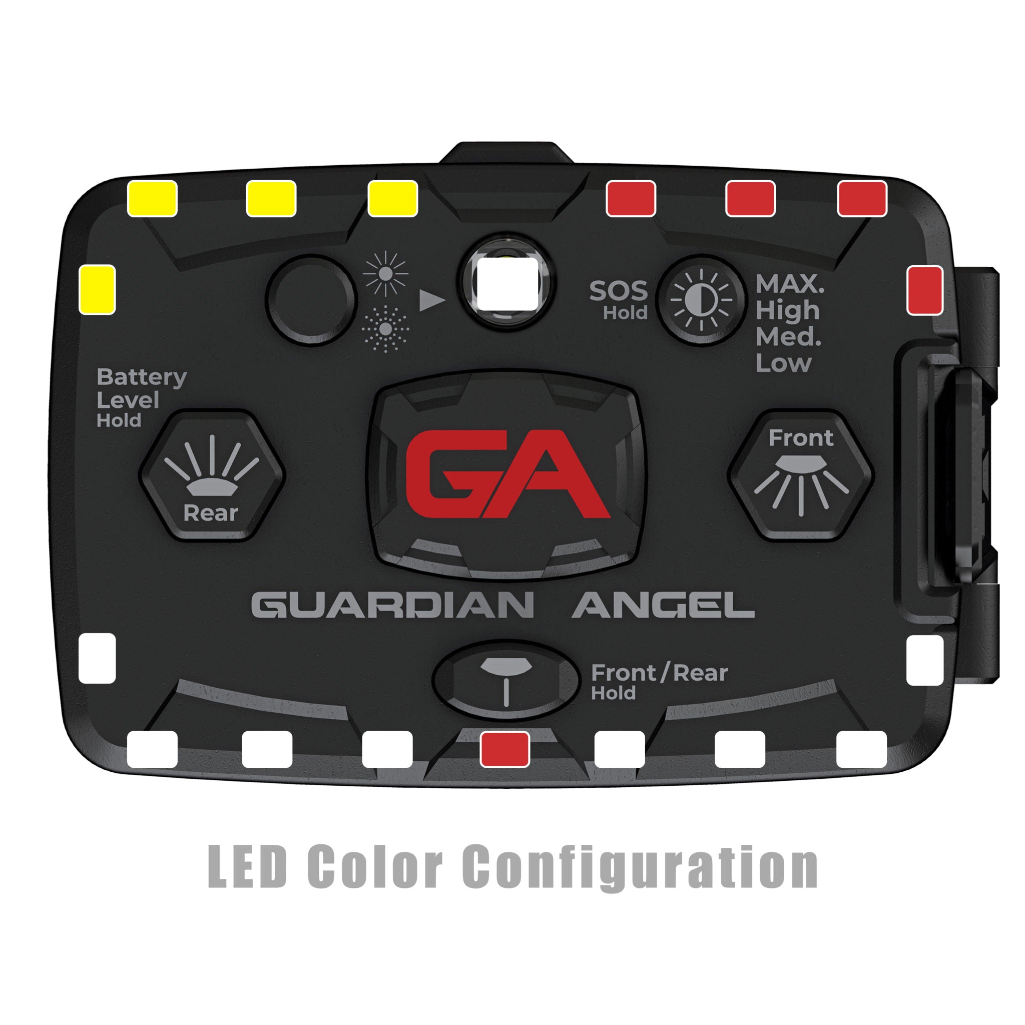 Guardian Angel Elite White/Red & Yellow Wearable Safety Light (ELT-W/RY)
