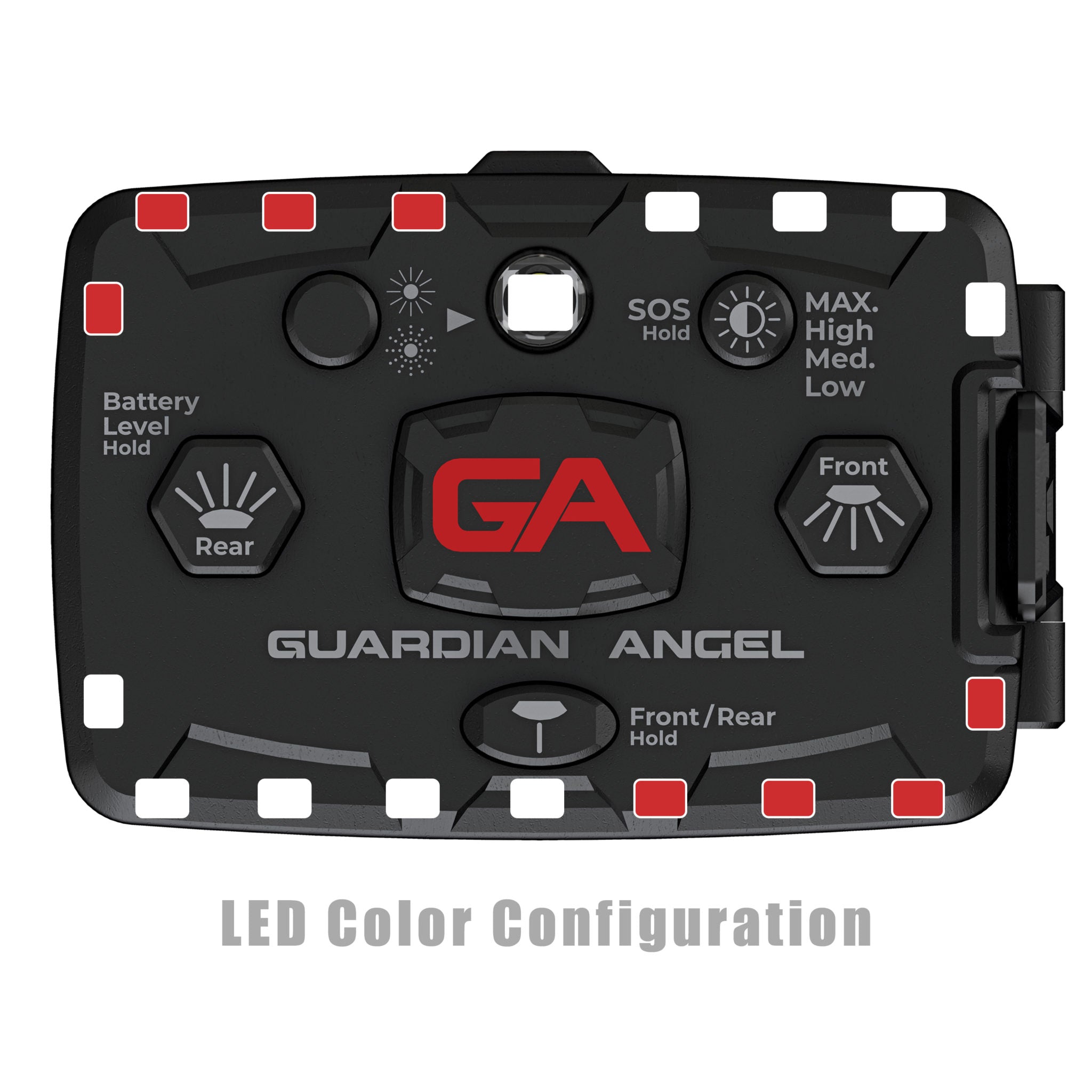 Guardian Angel Elite White/Red & White/Red Wearable Safety Light (ELT-WR/WR)